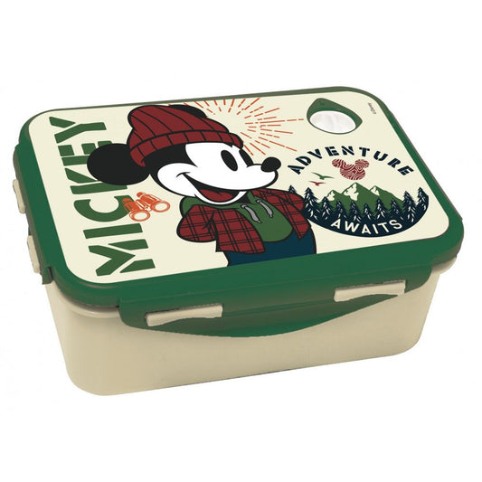Boîte à goûter pour enfants Disney Mickey Randonnée compatible micro-ondes – 18 × 13 × 7 cm