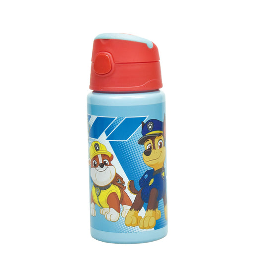 Bouteille d'eau en aluminium Pat' Patrouille avec paille pour enfants – 500 ml