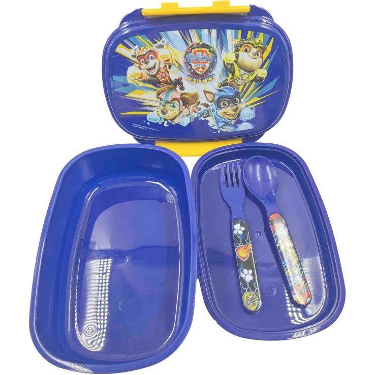 Paw Patrol Power Up Brotdose mit Besteck für Kinder – 18 × 13 × 6,5 cm