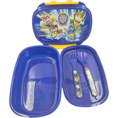 Paw Patrol Power Up Brotdose mit Besteck für Kinder – 18 × 13 × 6,5 cm