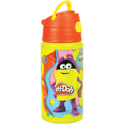 Play-Doh Happy Aluminium-Trinkflasche mit Strohhalm für Kinder – 500 ml