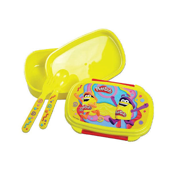 Boîte à lunch Play-Doh Happy avec couverts pour enfants – 18 × 13 × 6,5 cm