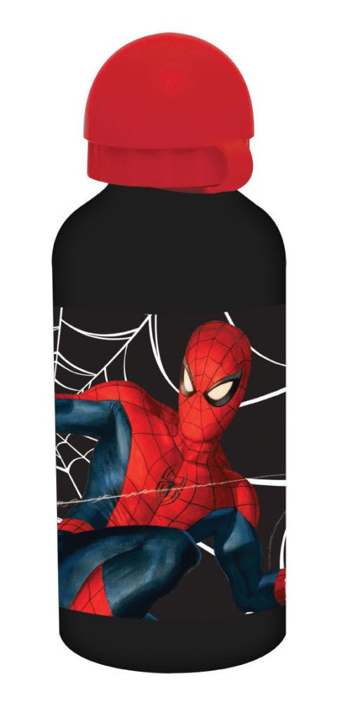 Spiderman Dark Aluminium-Trinkflasche mit Trinkverschluss für Kinder – 500 ml