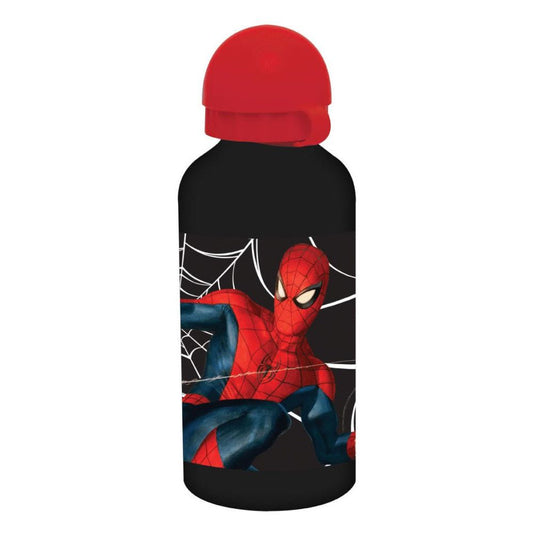 Spiderman Dark Aluminium-Trinkflasche mit Trinkverschluss für Kinder – 500 ml