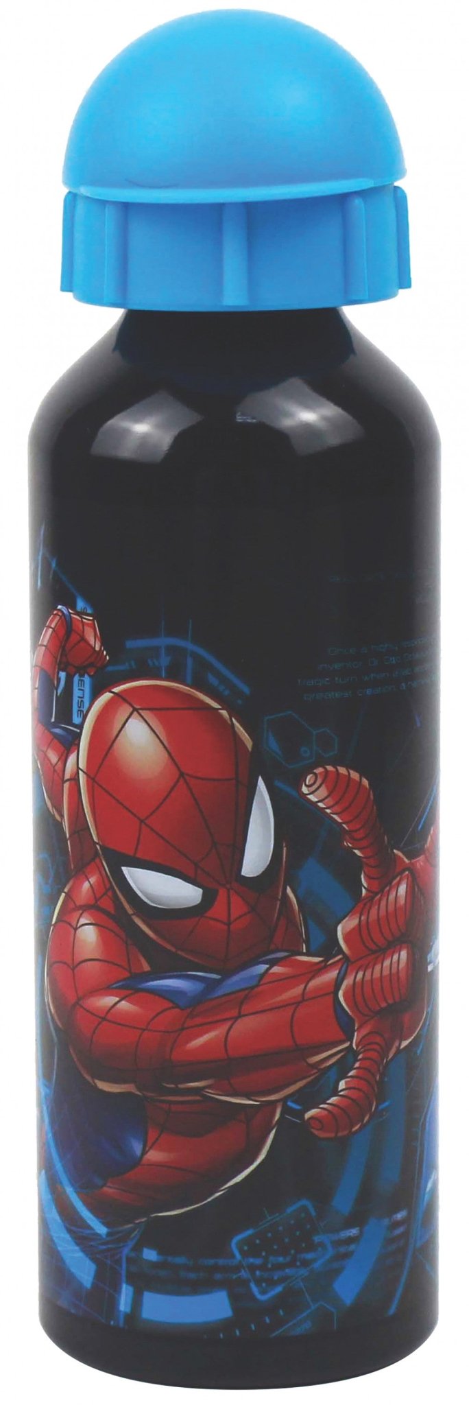 Spiderman Dark Aluminium-Trinkflasche mit Trinkverschluss für Kinder – 520 ml