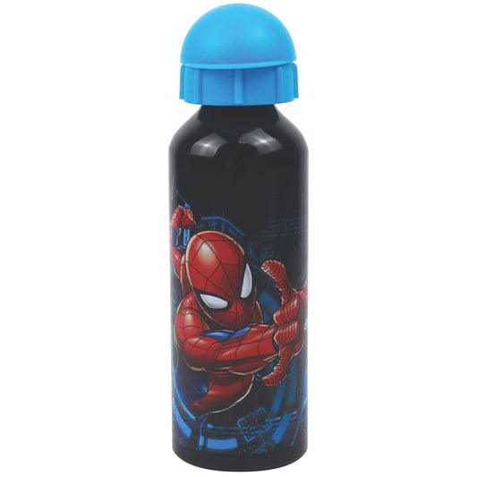 Spiderman Dark Aluminium-Trinkflasche mit Trinkverschluss für Kinder – 520 ml
