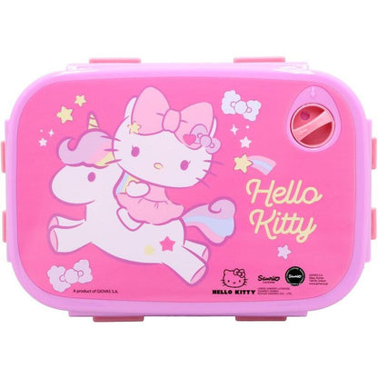 Hello Kitty Licorne Boîte à déjeuner pour enfants, compatible micro-ondes – 18 × 13 × 7 cm