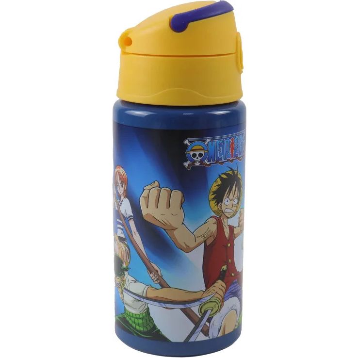 One Piece Crew Aluminum Drinking Bottle with Straw for Kids – 500 ml