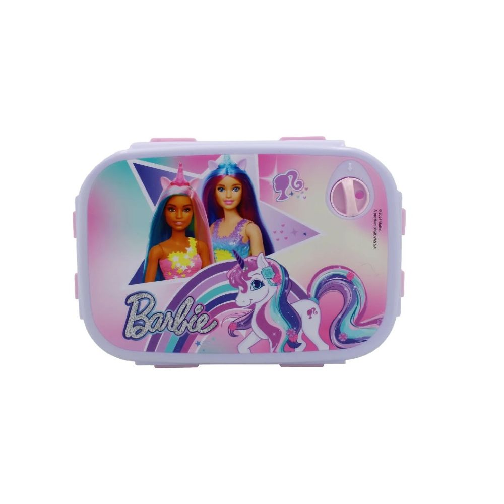 Boîte à déjeuner pour enfants Barbie Licorne, compatible micro-ondes – 18 × 13 × 7 cm