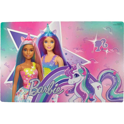 Barbie Unicorn Table Mat for Kids - 43 x 28 cm, Plastic