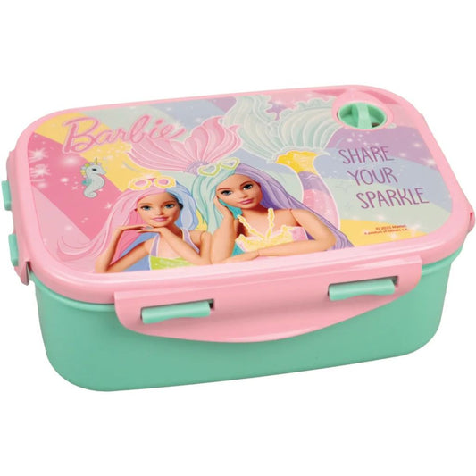 Barbie Sparkle Microwave-Safe Lunch Box for Children – 18 × 13 × 7 cm