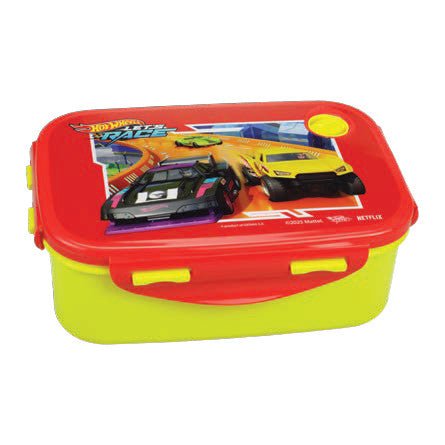 Hot Wheels Race Mikrowellengeeignete Brotdose für Kinder – 18 × 13 × 7 cm