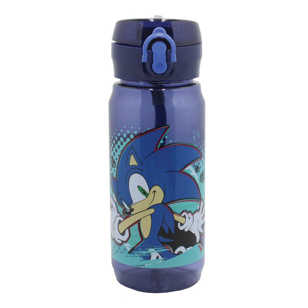 Sonic the Hedgehog Thunder Kunststoff-Trinkflasche mit Trinkverschluss für Kinder – 600 ml, BPA-frei