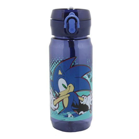 Sonic the Hedgehog Thunder Kunststoff-Trinkflasche mit Trinkverschluss für Kinder – 600 ml, BPA-frei