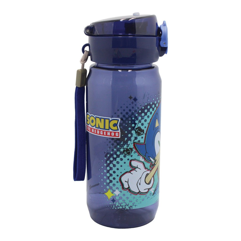 Sonic the Hedgehog Thunder Kunststoff-Trinkflasche mit Trinkverschluss für Kinder – 600 ml, BPA-frei