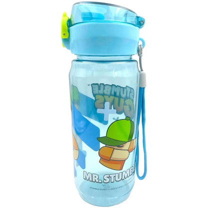 Stumble Guys All Day with Handle Plastic Water Bottle with Drinking Spout for Kids – 600 ml, BPA-Free