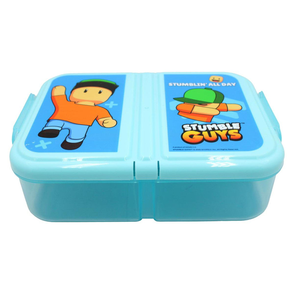 Stumble Guys All Day mit mehreren Fächern Mehrfach unterteilte Brotdose für Kinder – 18 × 14 × 6 cm, BPA-frei