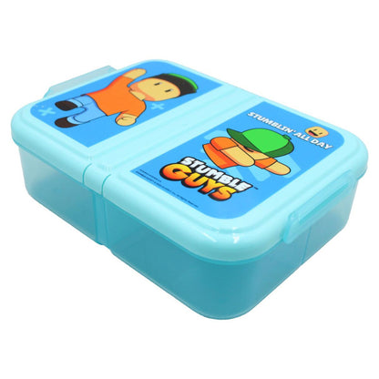Stumble Guys All Day mit mehreren Fächern Mehrfach unterteilte Brotdose für Kinder – 18 × 14 × 6 cm, BPA-frei