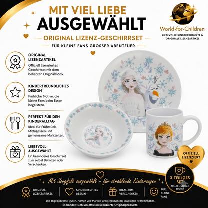 Disney Frozen Kindergeschirr-Set 3-teilig aus Keramik