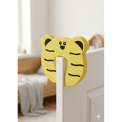 Tier-Motiv Türstopper Klemmschutz für Babys – Bunter Schaumstoff-Fingerschutz (Löwe, Giraffe, etc.)