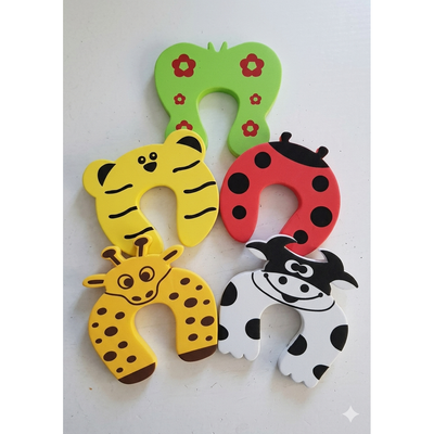 Tier-Motiv Türstopper Klemmschutz für Babys – Bunter Schaumstoff-Fingerschutz (Löwe, Giraffe, etc.)