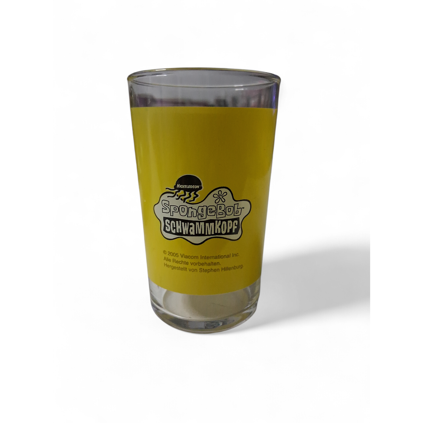 SpongeBob Schwammkopf Mini-Glas 80ml – Sammlerglas 2005 – Retro Nickelodeon – Sonderverkauf Restposten