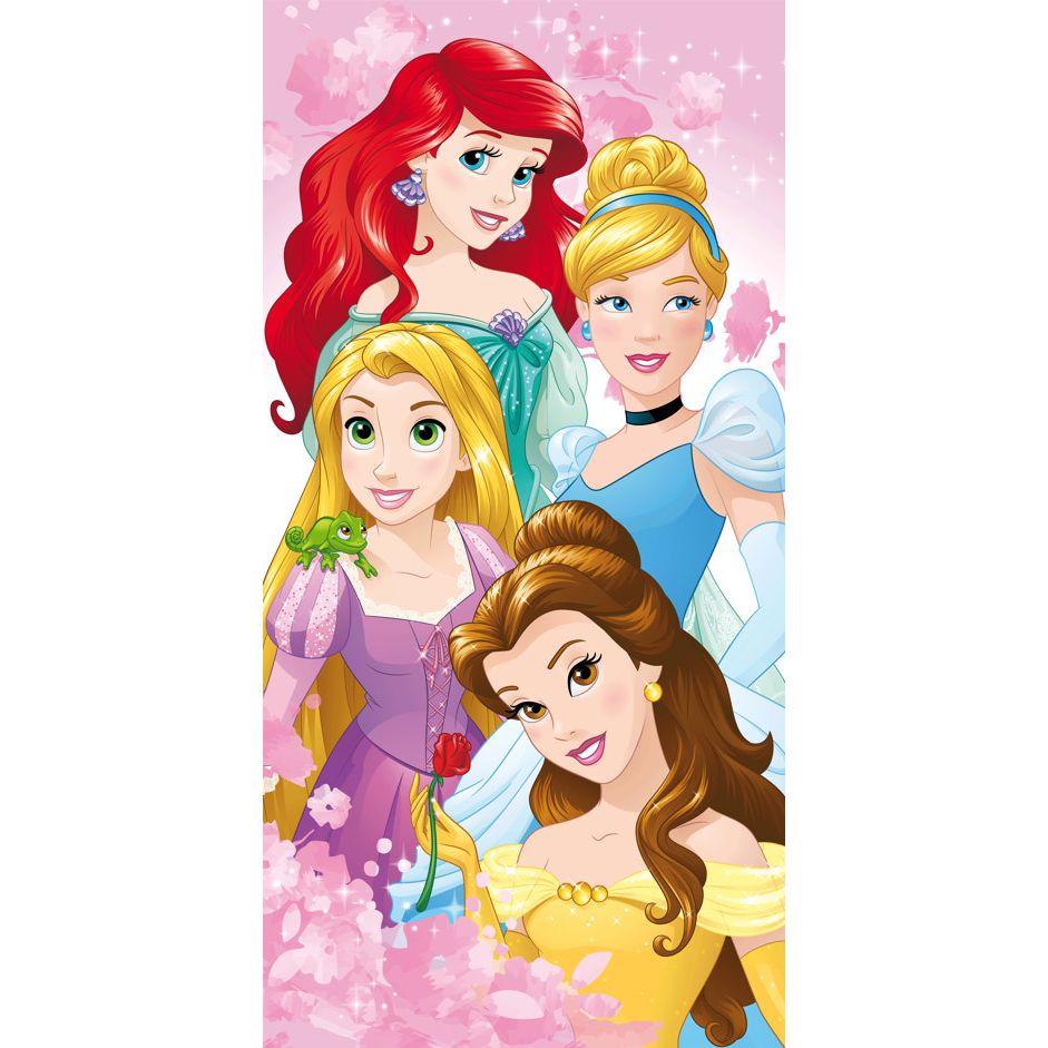 Disney Prinzessin Royal Badetuch für Kinder aus Baumwolle – 70 × 140 cm