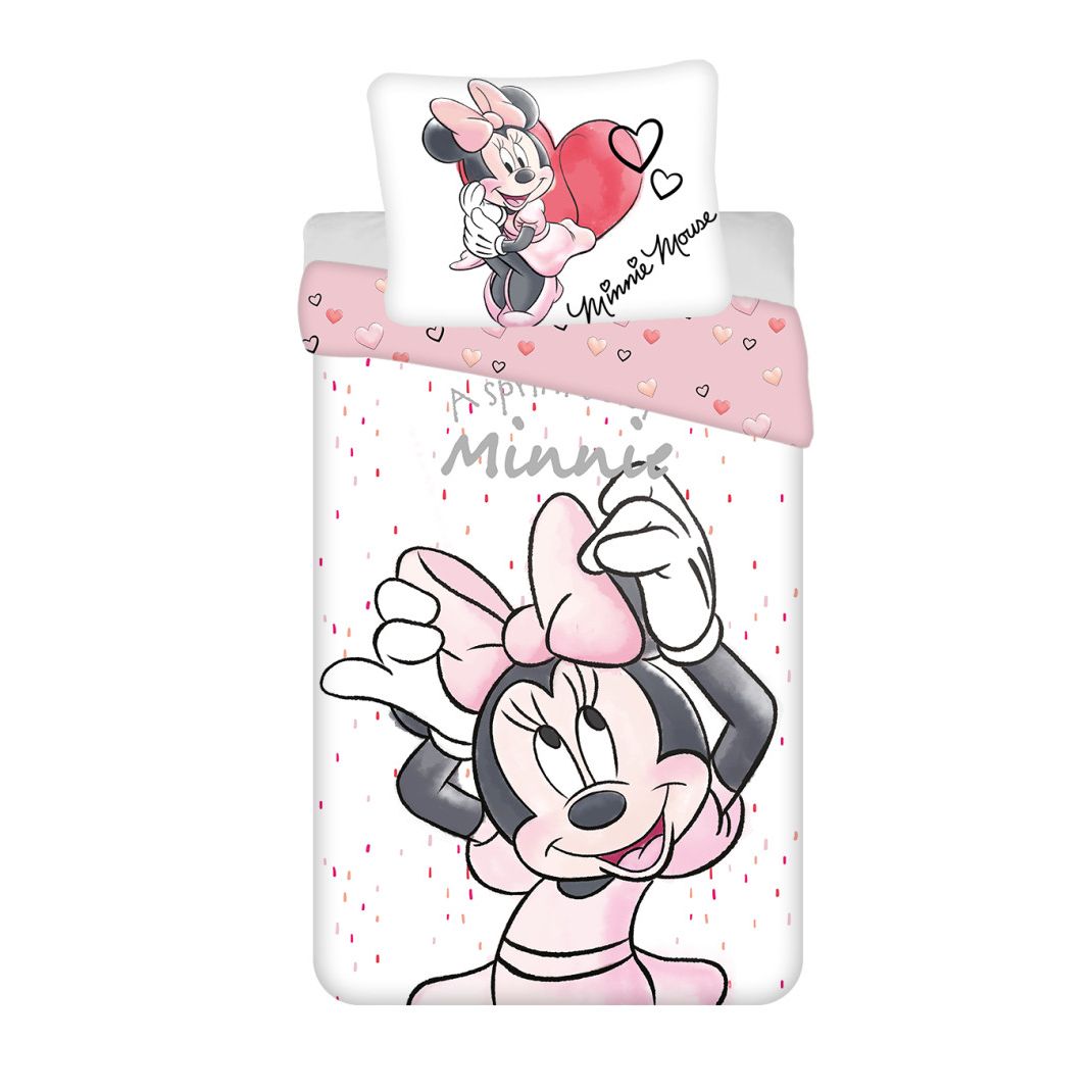 Disney Minnie White Bettwäsche 140×200cm, 70×90 cm