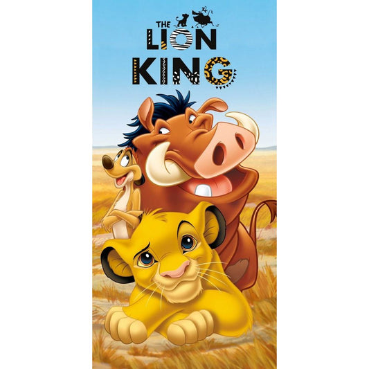 Serviette de bain Disney Le Roi Lion Trio Pride Lands en coton pour enfant – 70 × 140 cm