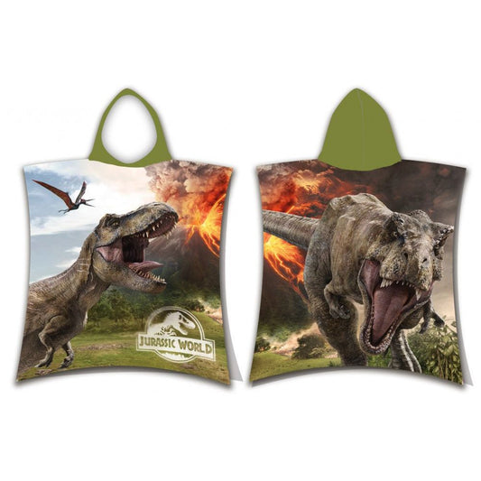 Jurassic World Volcano 50*115cm Badeponcho für Kinder aus Baumwolle – 50 × 115 cm