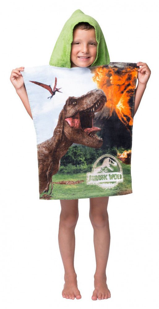 Jurassic World Volcano 50*115cm Badeponcho für Kinder aus Baumwolle – 50 × 115 cm