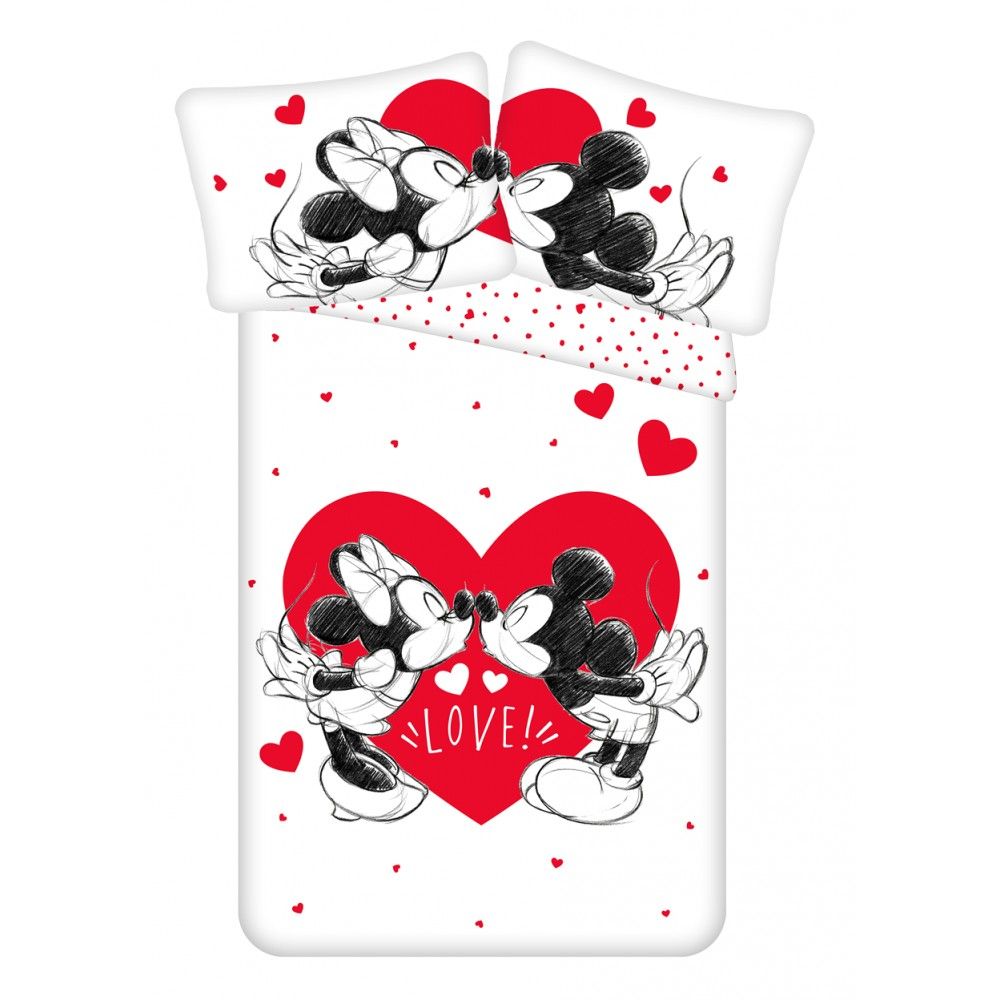 Disney Mickey Minnie Love Bettwäscheset 140×200cm, 70×90 cm