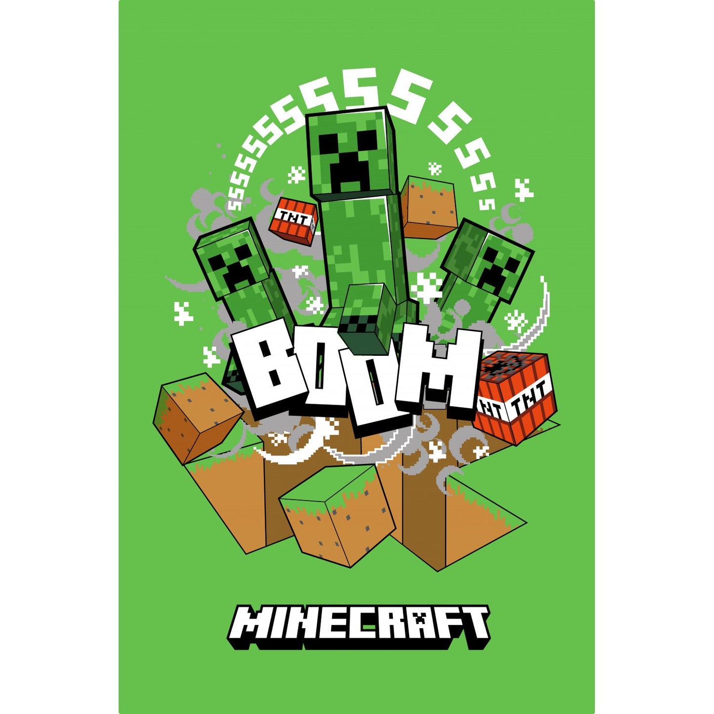 Minecraft Boom Creeper superweiche Polarfleece-Decke 100*150cm