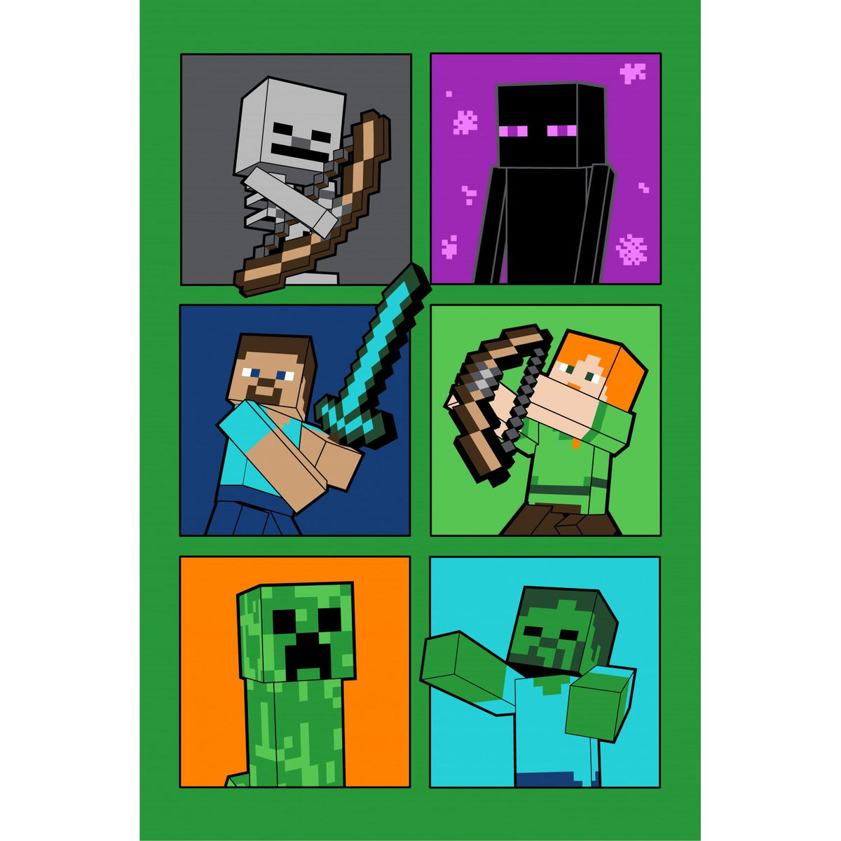 Minecraft Fight Badges Superweiche Polarfleecedecke 100*150cm