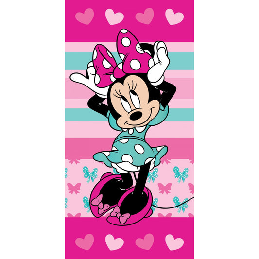 Disney Minnie Hearts Cotton Beach Towel for Kids – 70 × 140 cm