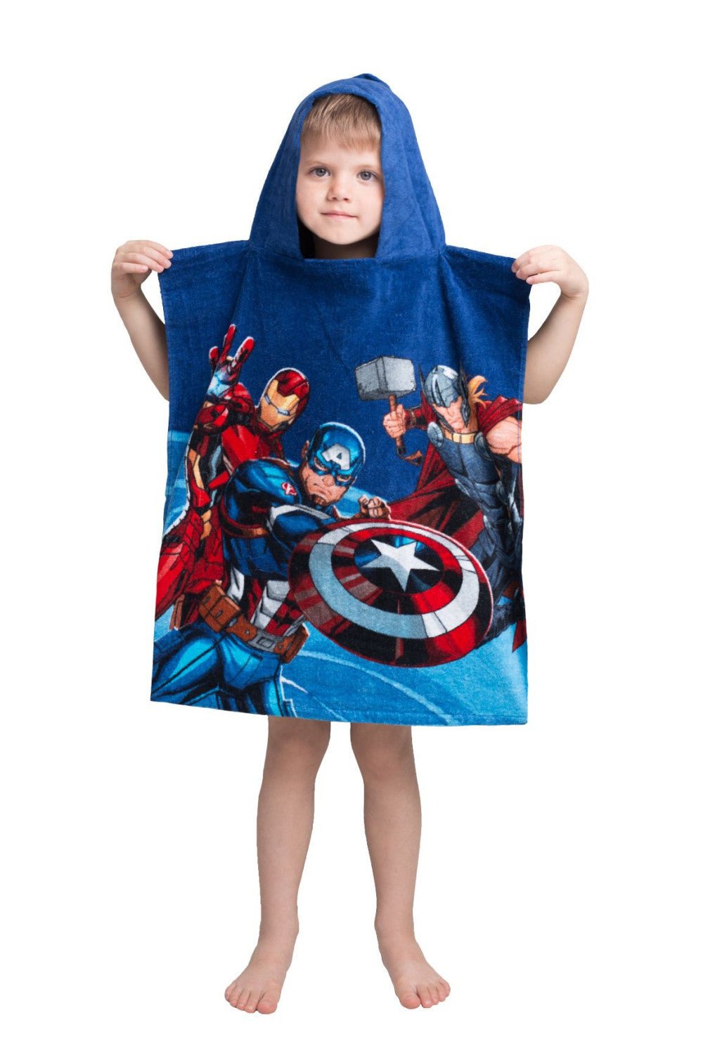 Avengers Hero Badeponcho für Kinder aus Baumwolle – 50 × 115 cm