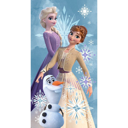 Disney Eiskönigin Olaf and the Sisters Badetuch für Kinder aus Baumwolle – 70 × 140 cm