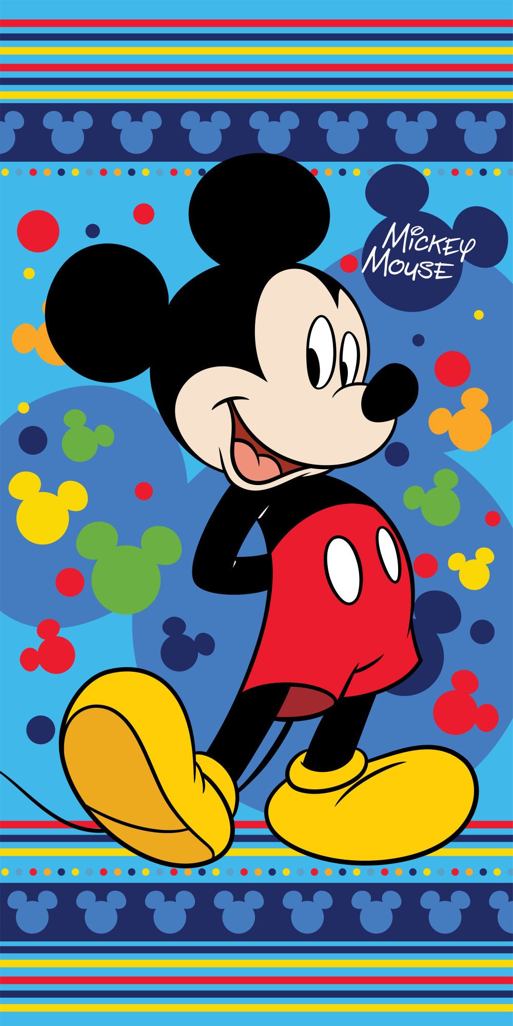 Disney Mickey Badetuch für Kinder aus Baumwolle – 70 × 140 cm