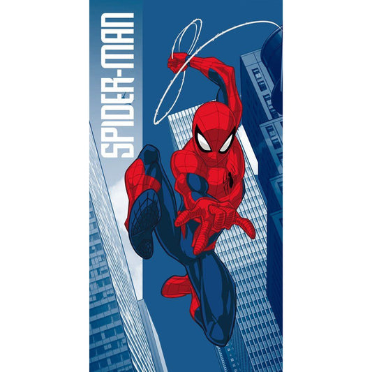 Spiderman Jump Badetuch für Kinder aus Baumwolle – 70 × 140 cm