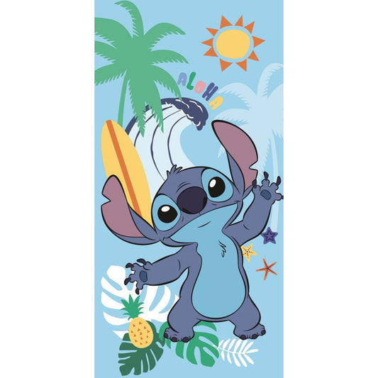 Disney Lilo and Stitch Summer Kids' Cotton Beach Towel – 70 x 140 cm