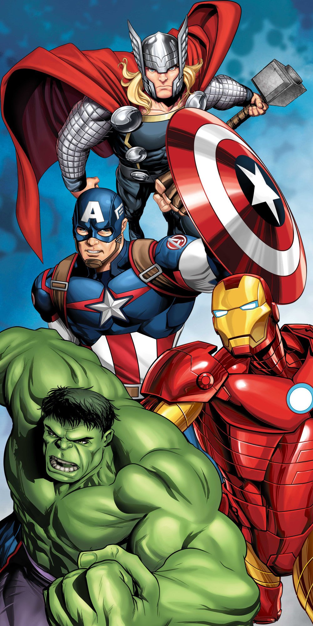 Avengers Power Badetuch für Kinder aus Baumwolle – 70 × 140 cm