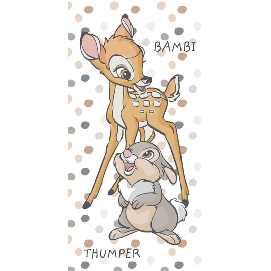 Serviette de plage Disney Bambi Dotty en coton pour enfants – 70 × 140 cm