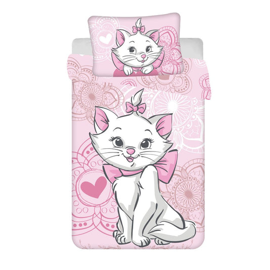 Parure de lit bébé Disney Marie Aristochats – 100 x 135 cm + 40 x 60 cm, coton