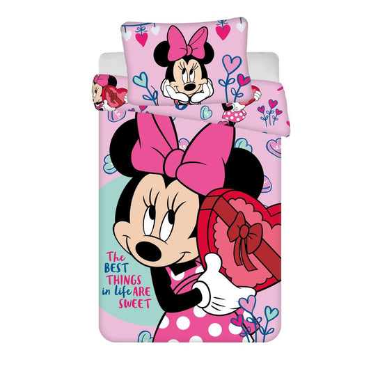 Disney Minnie Sweets Baby Bedding Set – 100 x 135 cm + 40 x 60 cm, Cotton