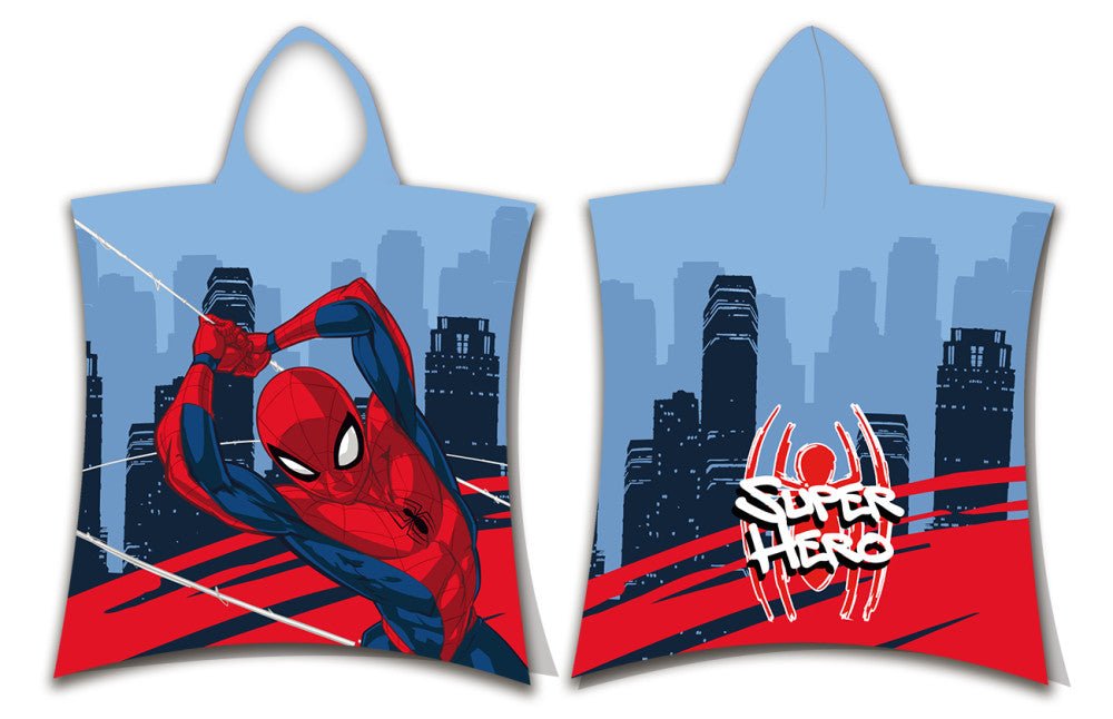 Spiderman Hero Badeponcho für Kinder aus Baumwolle – 50 × 115 cm
