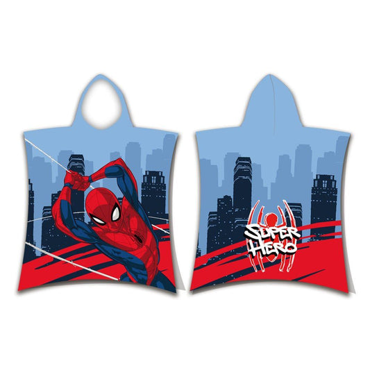 Spiderman Hero Badeponcho für Kinder aus Baumwolle – 50 × 115 cm