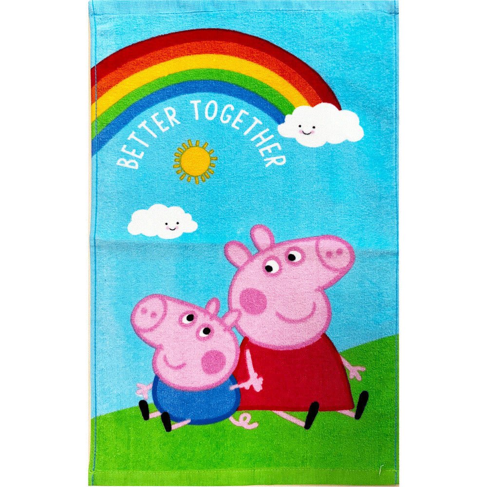 Peppa Wutz Together , Gesichtswaschlappen Gesichtstuch für Kinder aus Baumwolle – 30 × 50 cm
