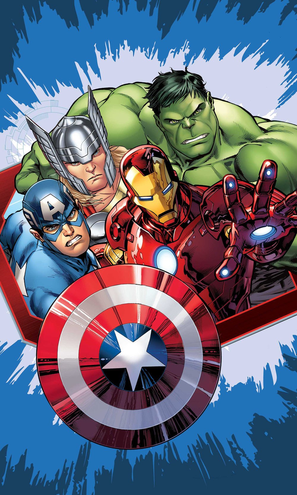 Avengers Dynamic Heroes Gesichtstuch für Kinder aus Baumwolle – 30 × 50 cm