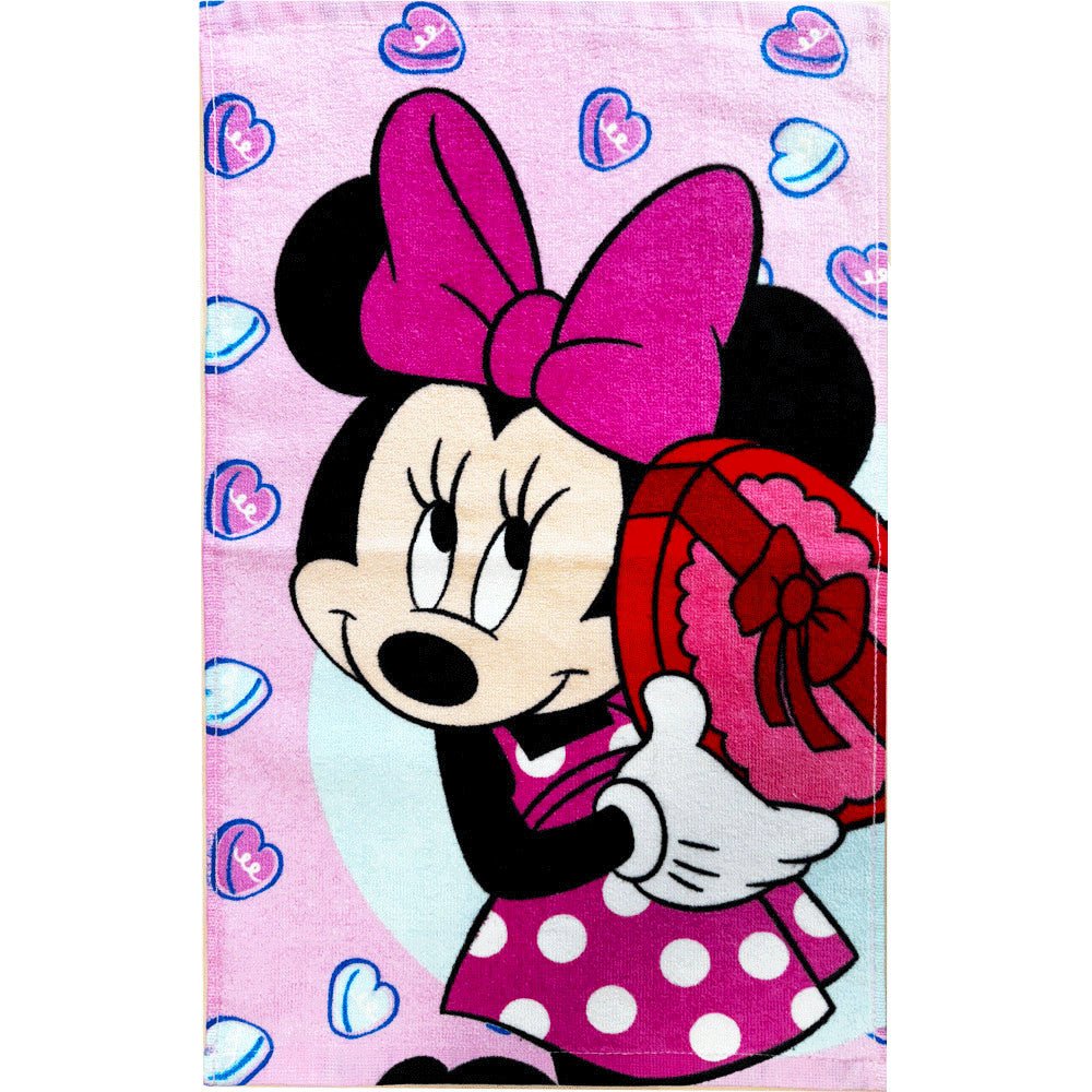 Disney Minnie Bonbon Hearts Gesichtstuch für Kinder aus Baumwolle – 30 × 50 cm