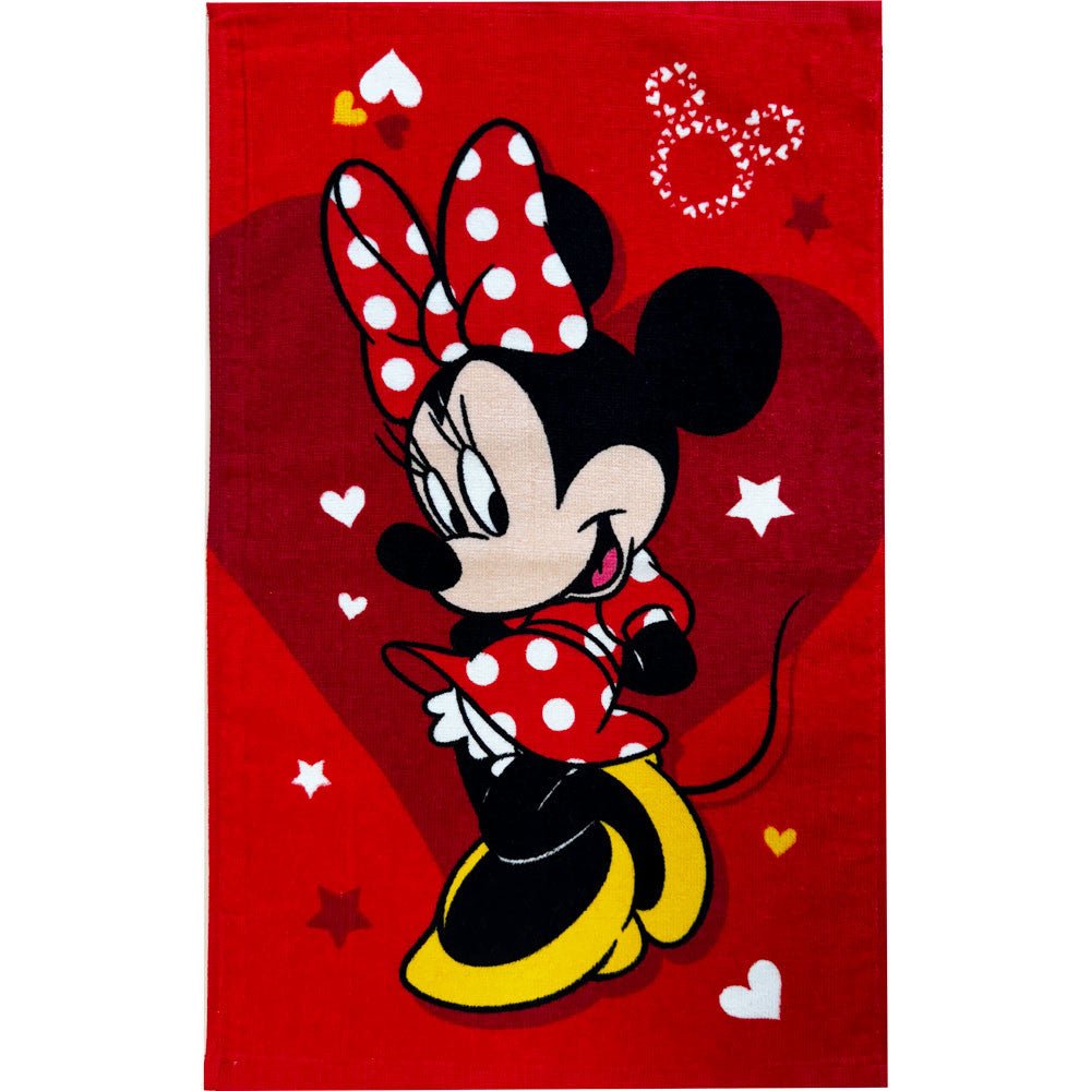 Disney Minnie Pretty in red Gesichtstuch für Kinder aus Baumwolle – 30 × 50 cm